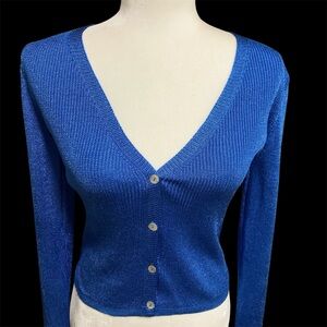 Mango Vibrant Blue Women's Cardigan